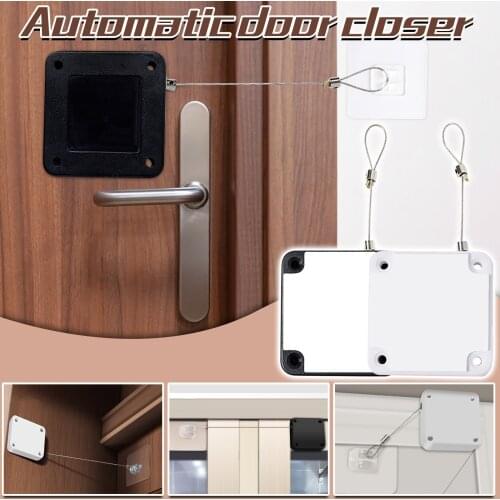 1 PCS Punch-free Automatic Sensor Door Closer Portable Home Office Doors Off Supply Automatically Close Automatic Door Closer
