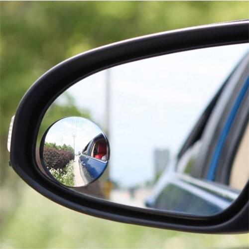 2 pcs Car Frameless Blind Spot Mirror Wide Angle Round Convex Mirror Small Round Side Blindspot Rearview Parking Mirror