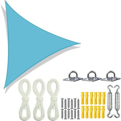 3 * 3 * 3M + accessories outdoor waterproof triangular sunshade umbrella garden terrace swimming pool sunshade canvas camping
