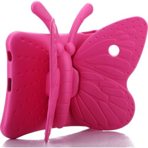3D Cartoon Case for iPad 2 3 4 Secure Shockproof Kids butterfly design EVA cover with stand Silicone para shell Cute