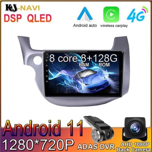 Android 11 For HONDA FIT JAZZ 2008-2013 No 2 Din CARPLAY Car Radio Stereo GPS 4G LTE Multimedia Navigation BT