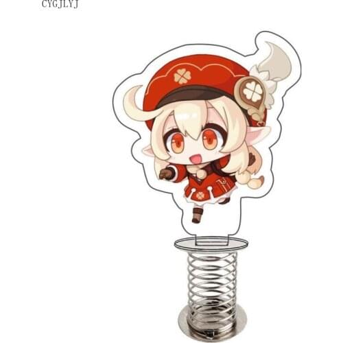 Anime Genshin Impact Diluc Venti Klee Keqing Qiqi Acrylic Stand Model Plate Desk Decor Standing Sign Keychain Figure Jewelry