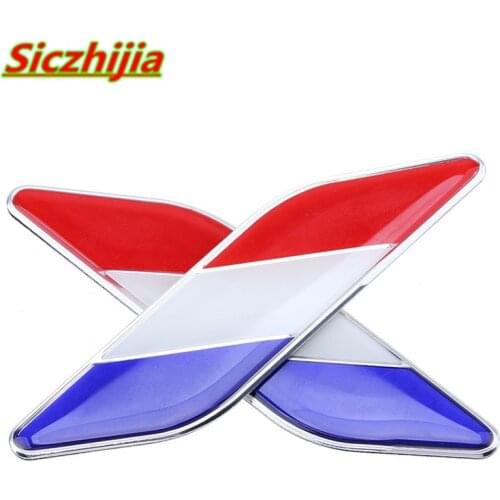 Car logo sticker France Germany UK flag sticker for Peugeot 206 207 208 301 307 308 407 2008 3008 4008
