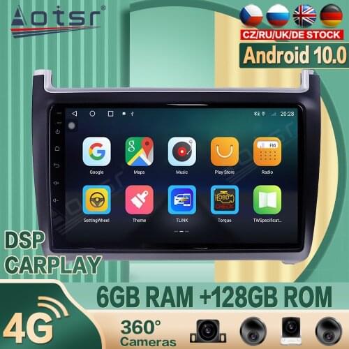 For Volkswagen VW polo 2008-2015 Android Car radio Player GPS Navigation 360 camera Auto Stereo Multimedia Video DSP carplay 4G