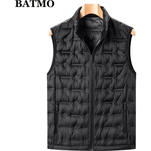 BATMO 2021 new arrival high quality 90% white duck down jackets men,male vest 18080385