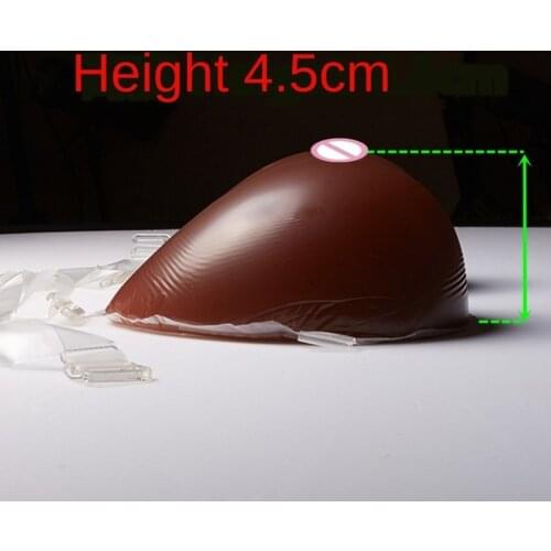 Black Silicone Breast Forms Transgender Fake Boobs Artificial Breast Black A cup Crossdresser Breast 500g/pair