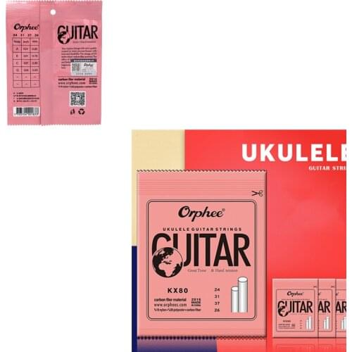 Clear Nylon White Carbon Fiber Ukulele Strings Hawaii Guitar 4 Strings For Ukulele Soprano Concert Tenor