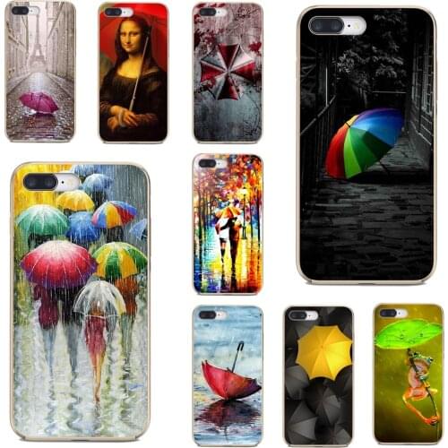 For Huawei Mate 20 30 40 7 8 9 10 Lite Pro P Smart 2018 2019 Plus G7 G8 Multicolor-umbrellas-emboss Silicone Phone Cover