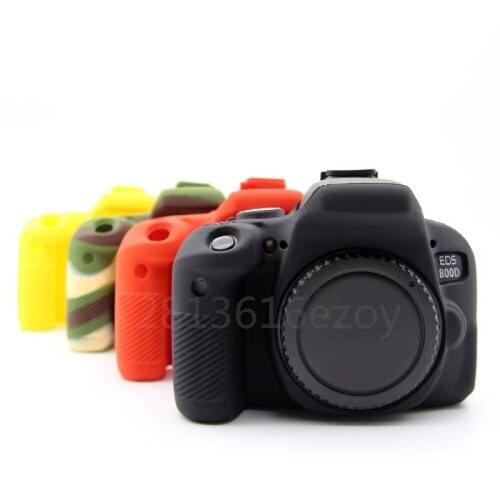 Nice Soft Silicone Rubber Lightweight DSLR Camera Video Bag For CANON 800D Protective Body Cover Case Skin Camera Bag