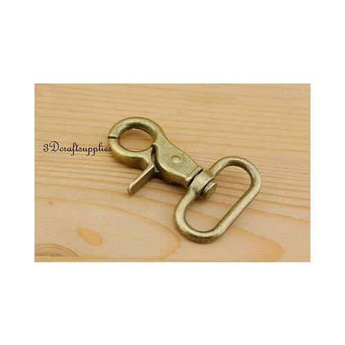 Lobster Clasps Clips Claw purse hooks Swivel snap hook anti brass 32mm 6pcs AC70