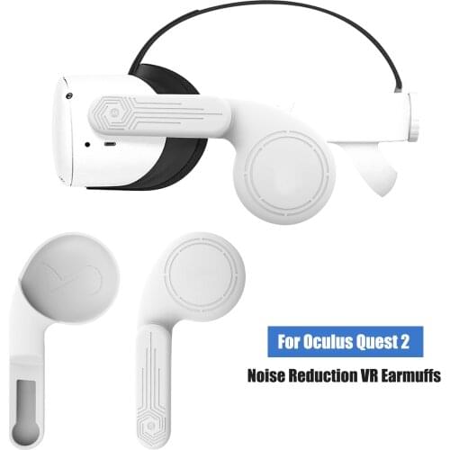 Silicone Ear Muffs For Oculus Quest 2 VR Accessories Headset Noise Reduction Earmuffs Enhancing Sound Solution For Oculus Quest2