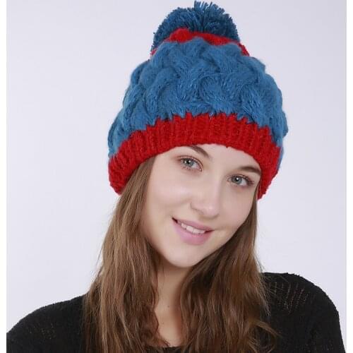 2020 New Fashion Winter Hat Skullies Beanies Winter Warm Hat Pompom Women Beanie Knitted Caps Female Outdoor Leisure Warm Cap