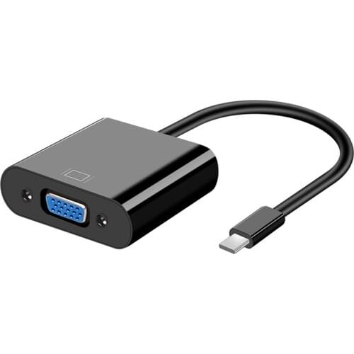 Type C To VGA Adapter USB 3.1 Male to Female VGA Connectors USB-C to VGA Cable For PC Mac Laptop 100pcs/Lot