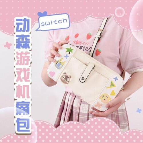 Animal Crossing New Horizons Transparent Messenger Bags Cosplay Game Machine Itabag PU Leather Shoulder Bag Fashion Storage bag