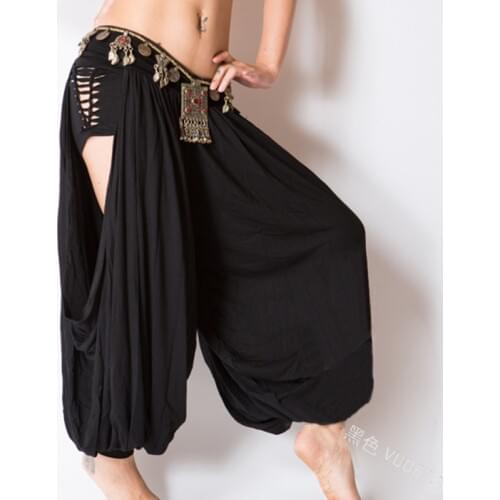 Medieval Renaissance Sexy Pirate Viking Costume Women Loose Beach Capris Band Trouser Harem Pants For Adult Plus Size