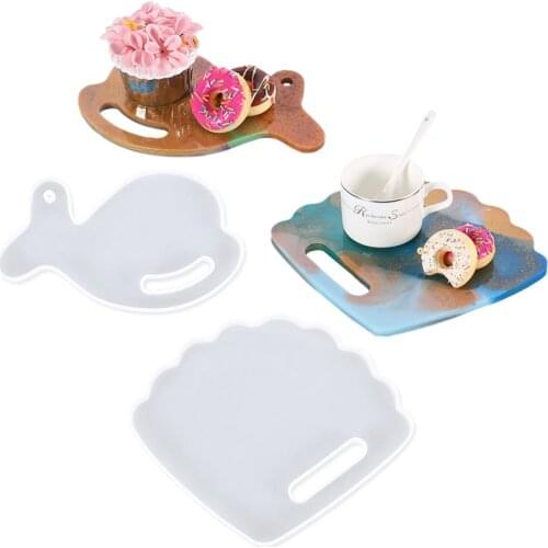 Dolphin Scallop Coaster Silicone Crystal Epoxy Resin Mold DIY Table Tray Home Decoration Craft Jewelry Coaster Making Tools