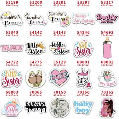 DIY Craft Supplies Sewing Accessories Cartoon Printed Planar Resins Mold 10 Pieces. PR-53199