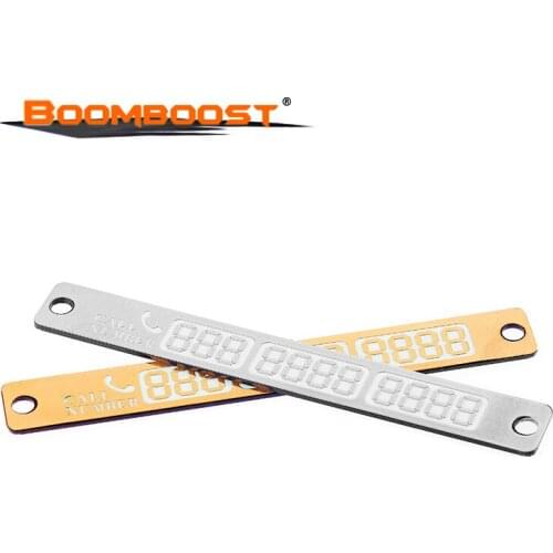 Sucker Plate Car Stickers Temporary Car Parking Card Golden Silvery Notification Night Light Telephone Number Card Luminous