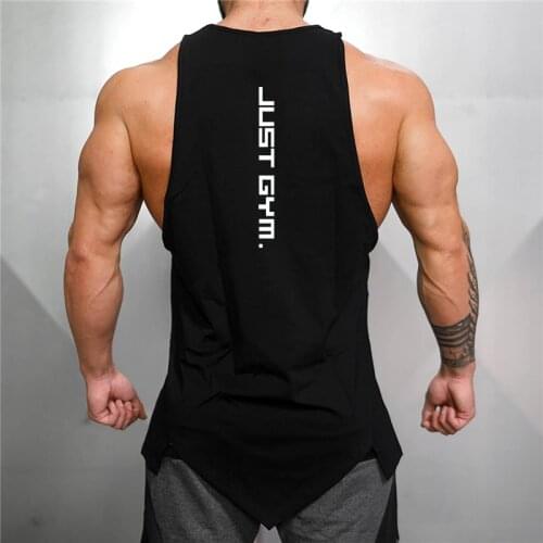 Just Gym Clothing Bodybuilding Stringer Tank Top Men Fitness Singlets Sports Sleeveless Shirt Cotton Undershirt Muscle Vest