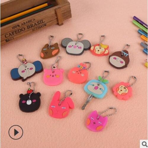 1PC Cartoon Animal Silicone Protective key Case Cover For key Control Dust Cover Holder Organizer Shape Lovely Jewelry Gift