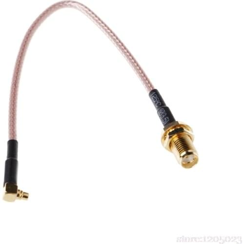 SMA Female to MMCX Male Right Angle Pigtail Cable RG316 15cm 6"