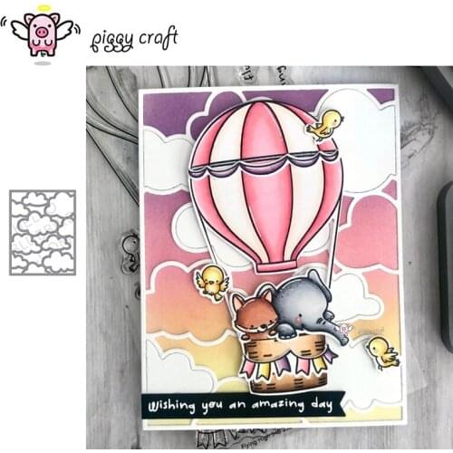 Piggy Craft metal cutting dies cut die mold Clouds rectangular frame Scrapbook paper craft knife mould blade punch stencils dies