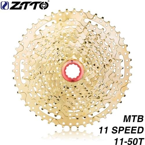 ZTTO MTB 11Speed Gold Golden UltraLight Cassette 11s 11 -50t Wide Ratio Freewheel Sprockets Mountain Bike Bicycle Parts