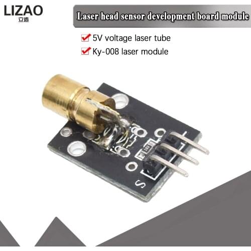 Smart Electronics New KY-008 3pin 650nm Red Laser Transmitter Dot Diode Copper Head Module for Arduino AVR PIC DIY Free Shipping