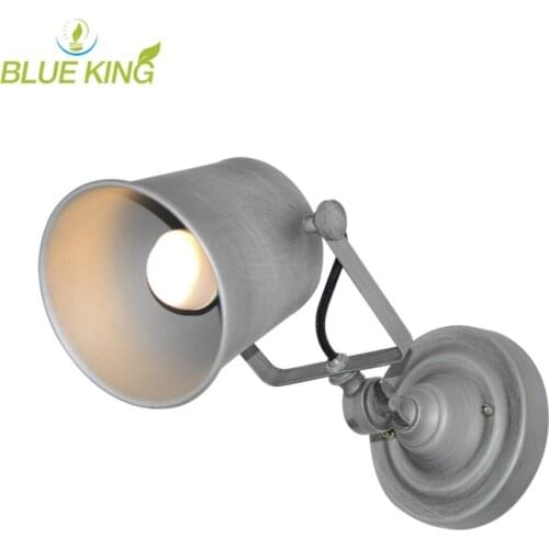 Iron Edison Vintage Loft Aisle Wall Lamp For Balcony Entrance way American Industrial retro Lamp110-240v grey color