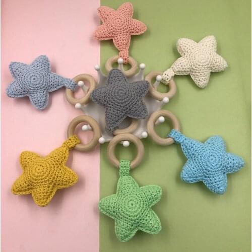 DIY jewelry baby molar gum accessories color Crochet Pentagon baby molar bracelet necklace toy