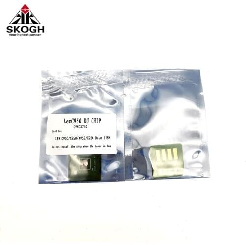 10PCS C950X71G Copier Drum Chip For Lexmark C950 X950 X952 X954 C950DE X950DE Drum Unit Chip For 950 952 954 115K Pages