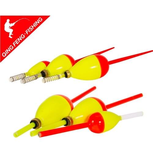 2/6pcs Fishing Float Bobbers Floats Spring Bobbers Oval Stick Floats Slip Bobbers for Crappie
