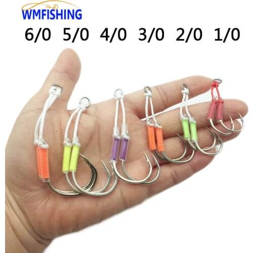 3Pair/Lot Assist Hook Sea Fishing Hook Slow Jigging Lure Bass Fishing Hooks Barbed Hook Tying Up Fishhook Peche Jig Head Hook