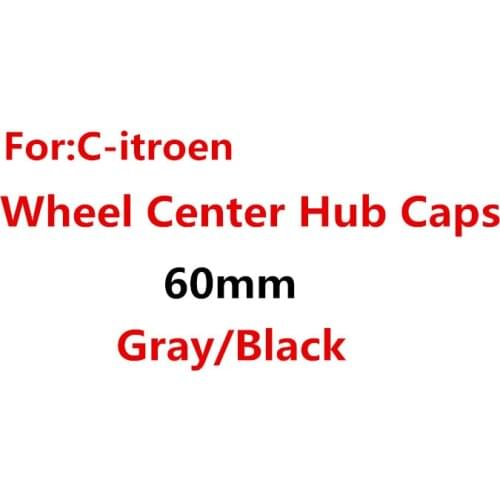 4pcs 60mm black gray Car Wheel Center Cap Badge covers emblem sticker car Styling accessories