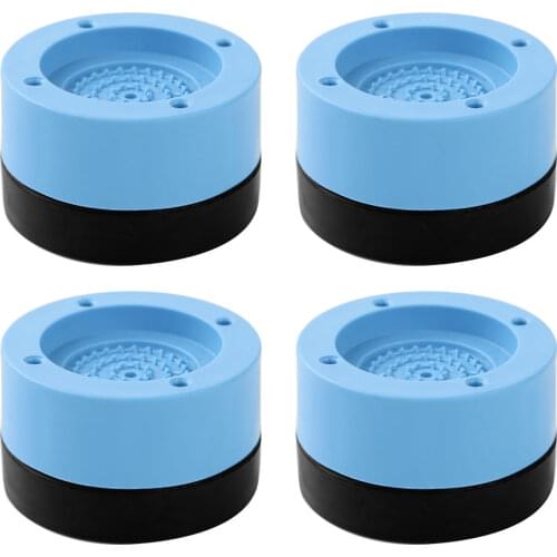 4Pcs Anti-Vibration and Anti-Walk Rubber Plastic Gaskets Furniture Feet Protector Pads Shock Absorbing Mats for Washer Machine