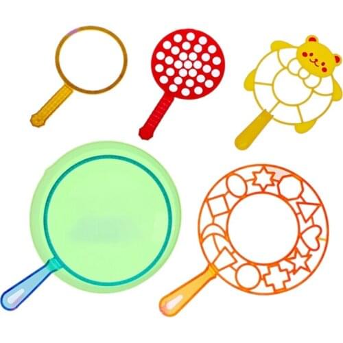 6PCS Colorful Bubble Wand Set Bubble Blower Toy Set for Kids Summer Funny Big Bubble Outdoor Toys