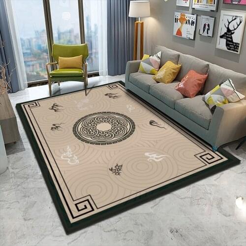 Alfombra Chinese Classical Carpet Living Room Carpet Bbedroom Bedside Blanket Tea Table Household Modern Simple Korean Floor Mat