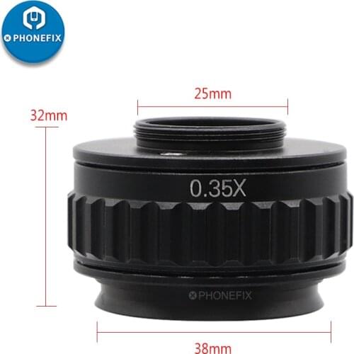 CTV 0.35X/0.5X Focus Adjustable C mount Adapter for New Type of Trinocular Stereo Microscope Set Accessories