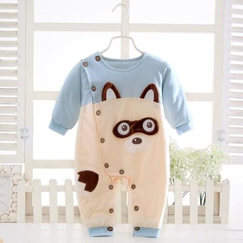 FEERIJT Baby Clothing 2019 Cotton Romper Newborn Baby Boys Jumpsuit Warm Cartoon Suits Spring Soft Clothing for Infant One-piece