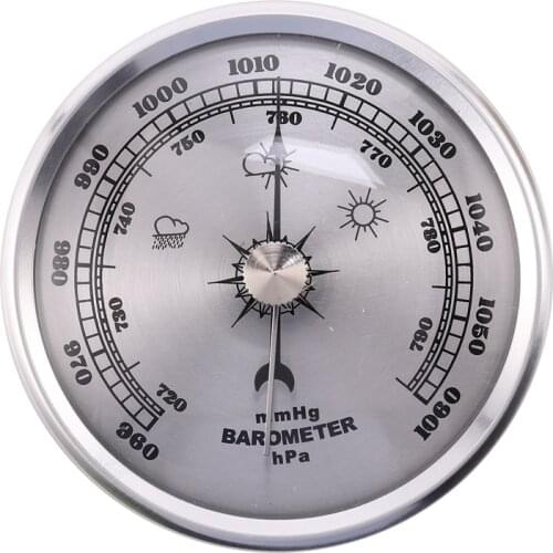 For Home Pressure Gauge Weather Station Metal Wall Hanging Barometer Atmospheric Multifunction Thermometer Hygrometer Portable