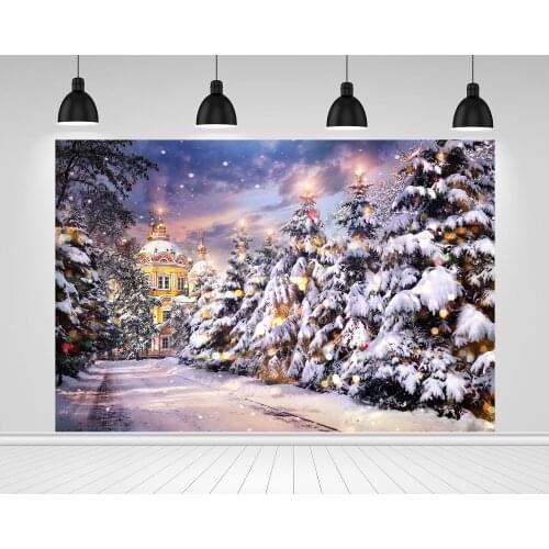 Scopiso Photography Backdrop Winter Christmas Tree Celebration Castle Xmas Booth Party Decoration Photo Background Studio Props