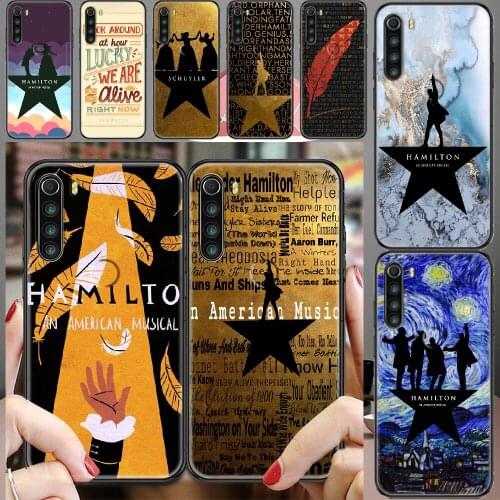 Hamilton Musical Lyrics Painted Phone case For Xiaomi Redmi Note 7 7A 8 8T 9 9A 9S K30 Pro Ultra black luxury cover soft funda