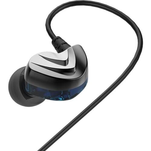 FIDUE A73s Hybrid Balanced Armature+Dynamic Driver with MIC HiFi In-Ear Earphone for Phone with 3.5mm CTIA Standard jack