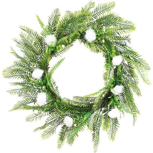 Simulate Fern Leaf Chrysanthemum Garland Artifical Plant Decoration for Home