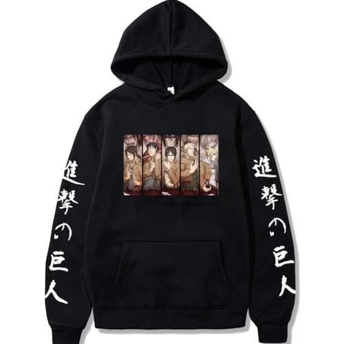 2021 Hot Anime Attack On Titan Hoodies Sweatshirts Men / Women Pullovers Printing Long Sleeve Unisex Plus Size Regualr Hoody