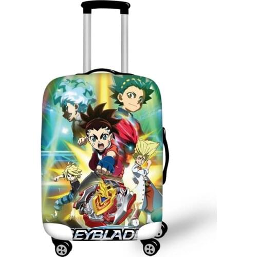 HaoYun Fashion Dust-proof Luggage Cover Beyblade Prints Pattern Travel Accessories 3D Anime Design Water-proof Suitcase Cover
