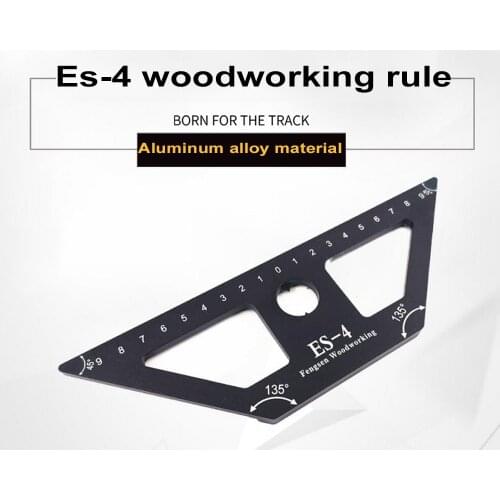 T-type Square Ruler Woodworking Measuring Tool 45/90/135 Degree Scribing Tool Aluminum Alloy for Building Framing Tools Gauges