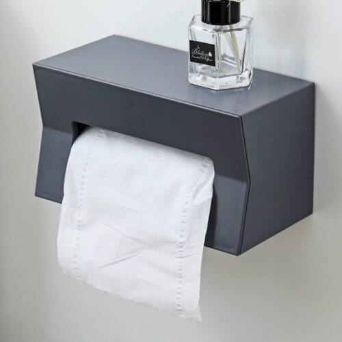 ABS paper towel storage box Kitchen towel rack Cabinet upside down tissue box wall-mounted paste type roll home kitchen CL51516