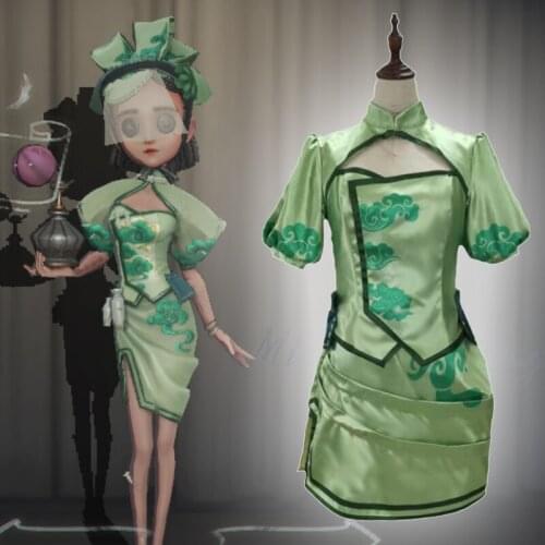 Game Identity V Cosplay Costumes Survivor Vera Nair Perfumer Cosplay Costume Dantsing Skin Uniforms Clothes Suits Dresses Green