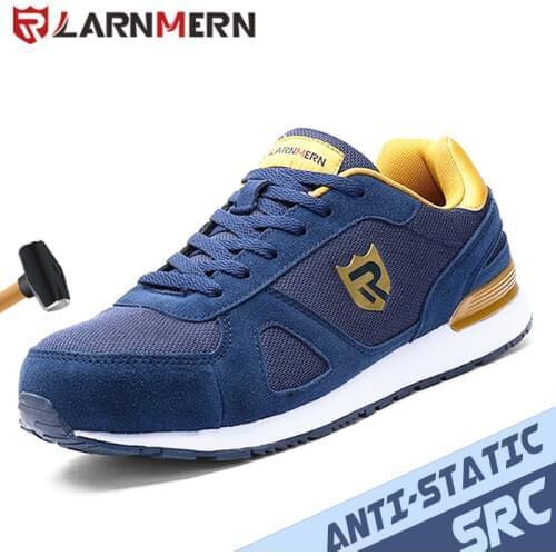 LARNMERN Work shoes men Construction Steel Toe boots Breathable Sneakers Anti-static Non-slip Lightweight safety shoes women